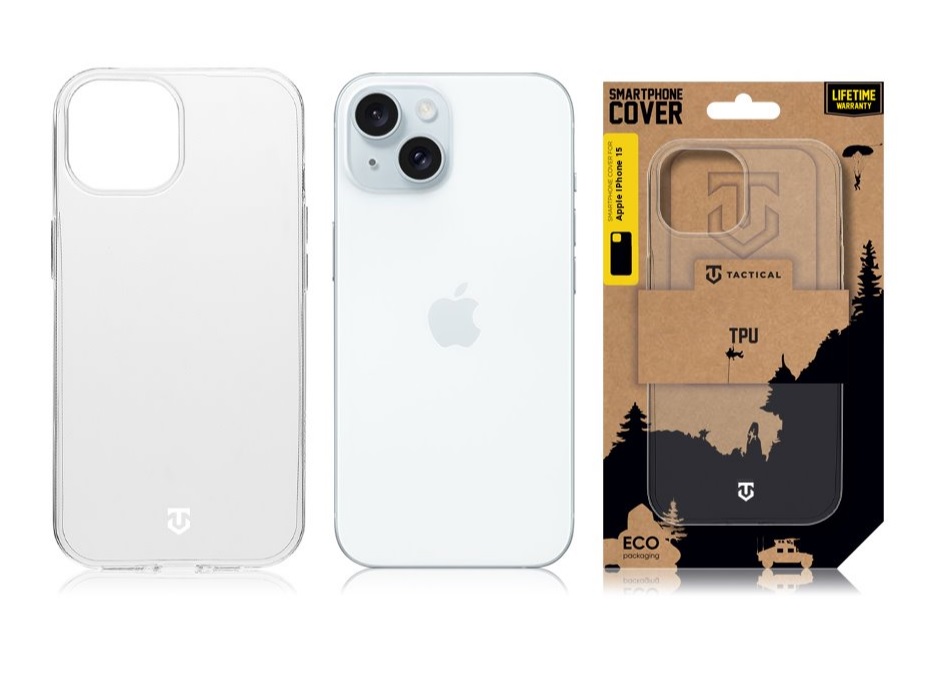 Kryt Tactical pro iPhone 15 TPU průhledný