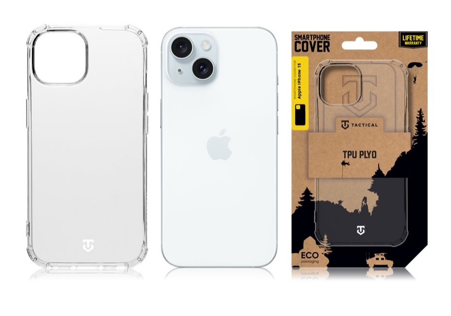 Kryt Tactical pro iPhone 15 TPU Plyo průhledné
