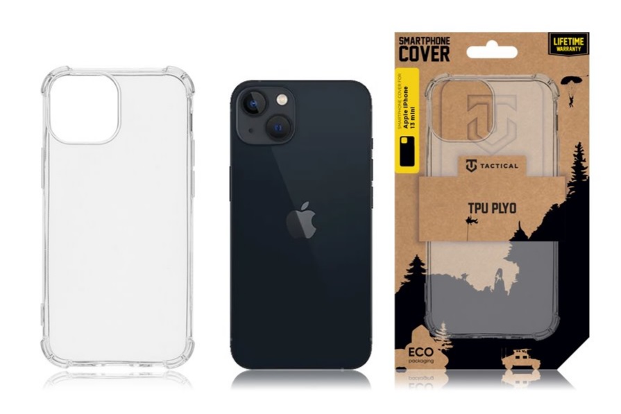 Kryt Tactical pro iPhone 13 mini TPU Plyo Transparent