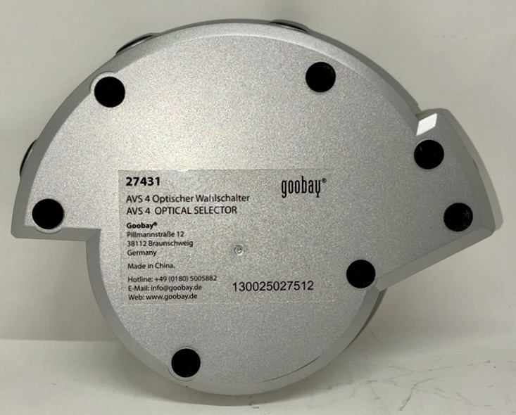 goobay AVS 4 OPTICAL SELECTOR - Audio switch - 3 x TOSLINK