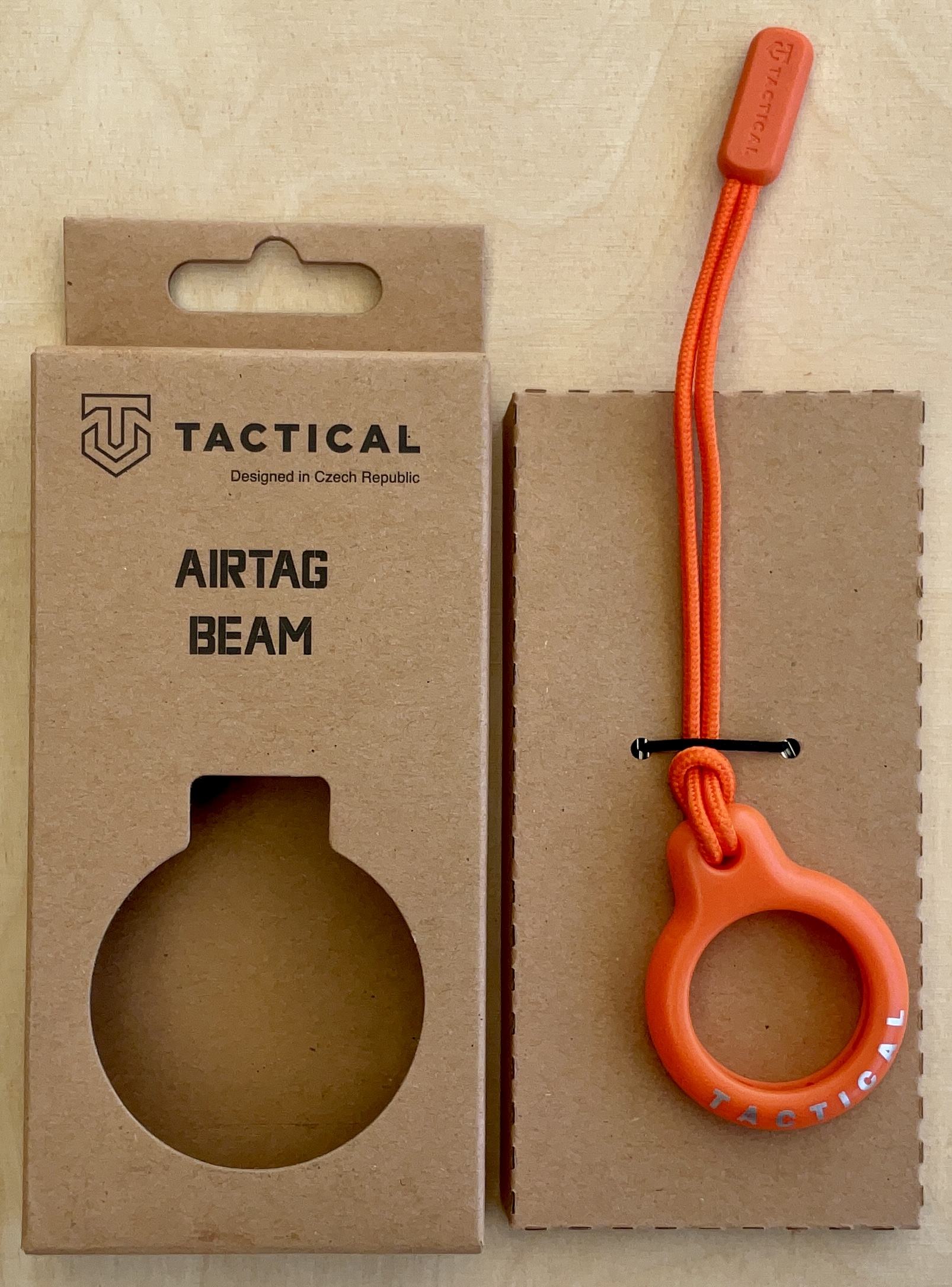 Pouzdro pro AirTag Beam Tactical - oranžové