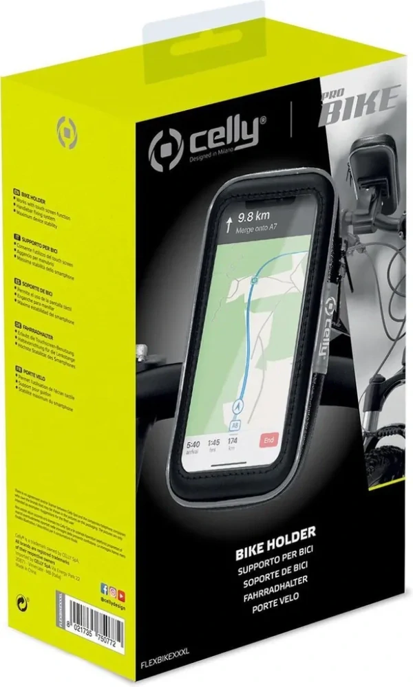 Držák telefonu na kolo - Celly Bike Pro XXXL