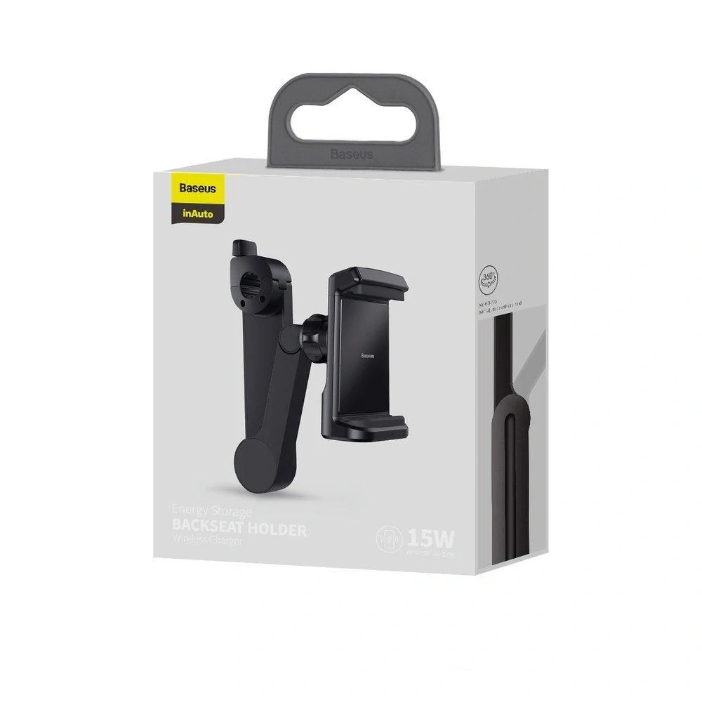 Držák telefonu na opěrku hlavy do auta s nabíjením 15W - Baseus