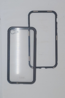 Kryt magnetický pro iPhone 7/8/SE2020/SE2022 černý/průhledný