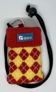 Pouzdro EGO - ponožka červeno-žlutá se šňůrkou